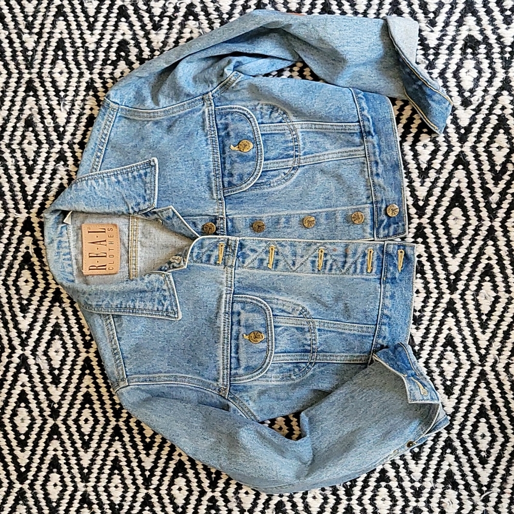 Vintage Denim Jacket Hand Painted